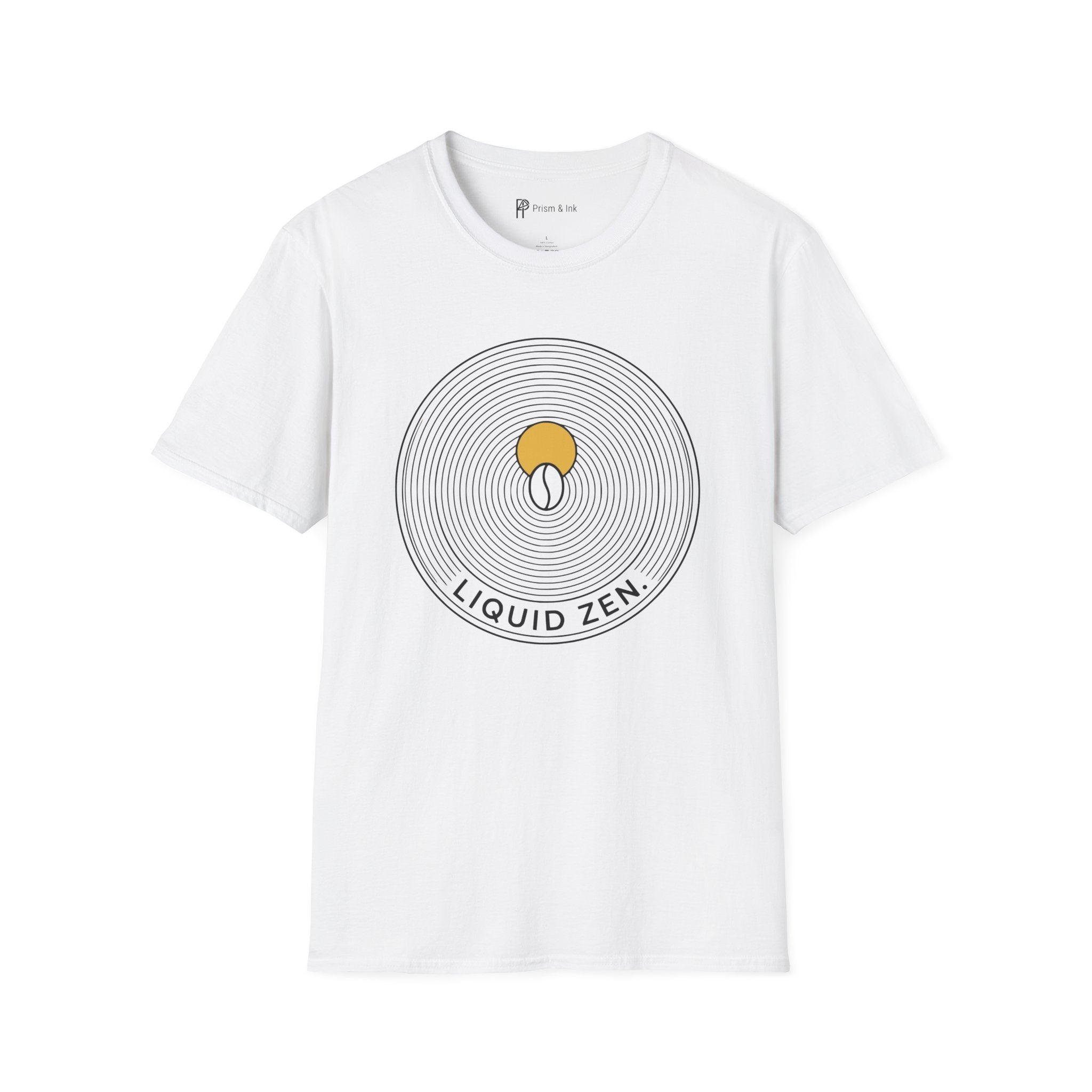 Liquid Zen Minimalist Coffee Bean T-Shirt