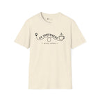Go Somewhere Map Pin Path Coffee Travel T-Shirt