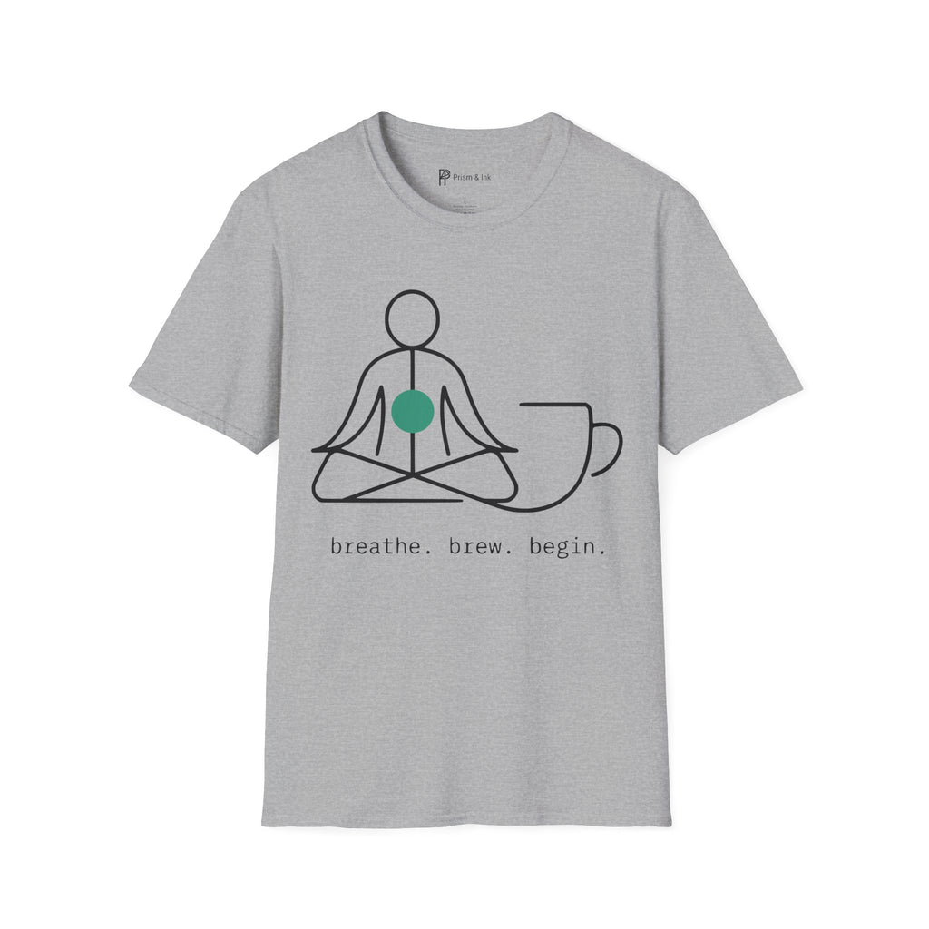 Zen Master T-Shirt — Minimalist Meditation & Coffee Alignment Art