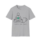 Zen Master T-Shirt — Minimalist Meditation & Coffee Alignment Art
