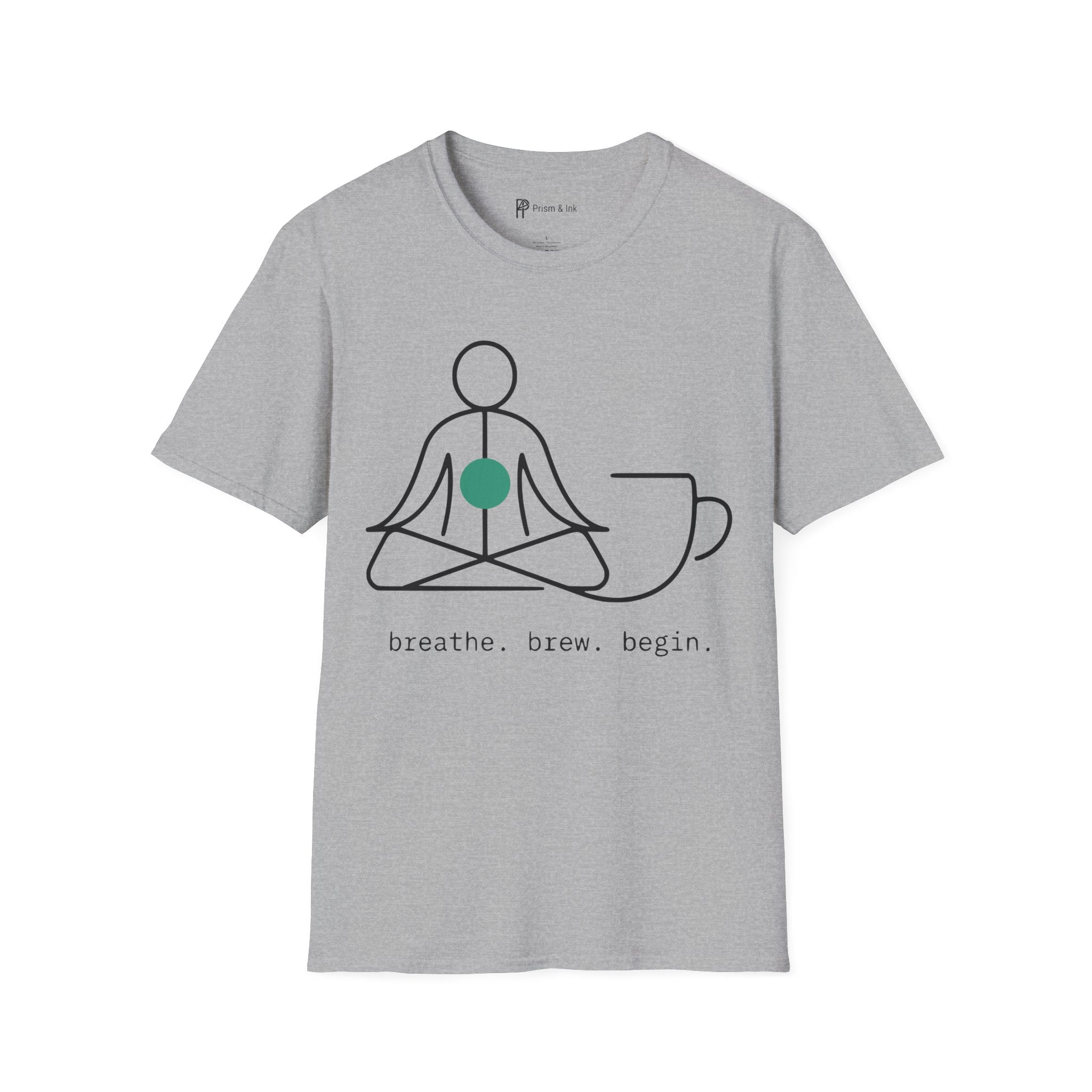 Zen Master T-Shirt — Minimalist Meditation & Coffee Alignment Art