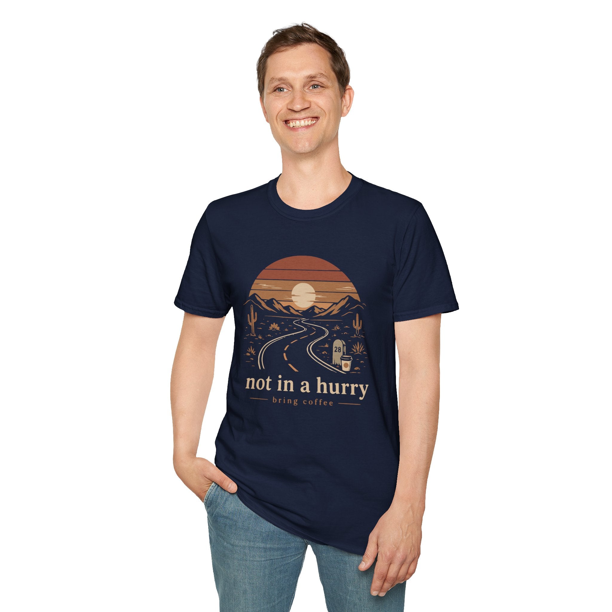 Not In A Hurry Desert Road Trip Coffee T-Shirt