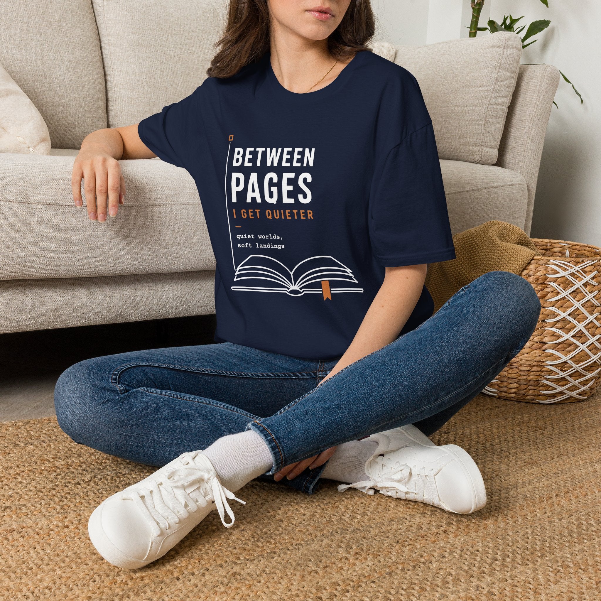 Between Pages I Get Quieter Book Lover Introvert T-Shirt