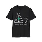 Zen Master T-Shirt — Minimalist Meditation & Coffee Alignment Art
