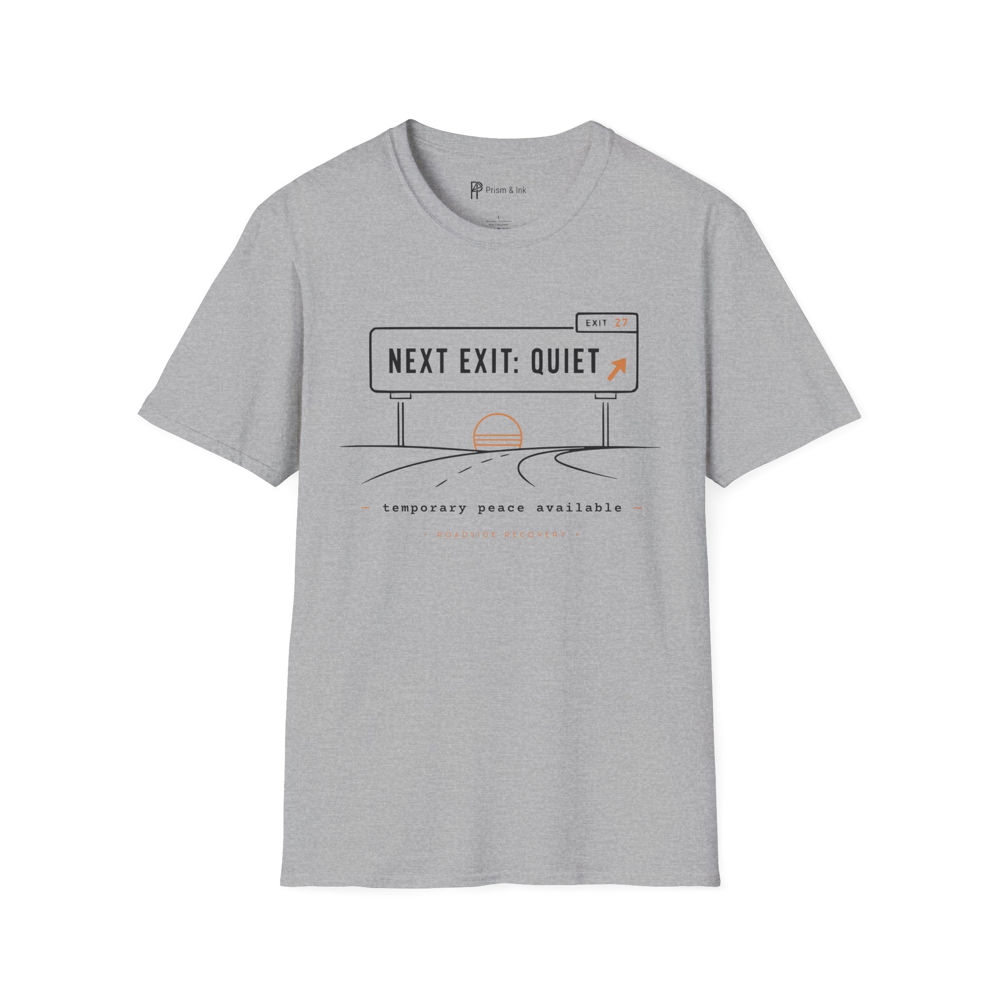 Next Exit Quiet Minimalist Road Trip T-Shirt