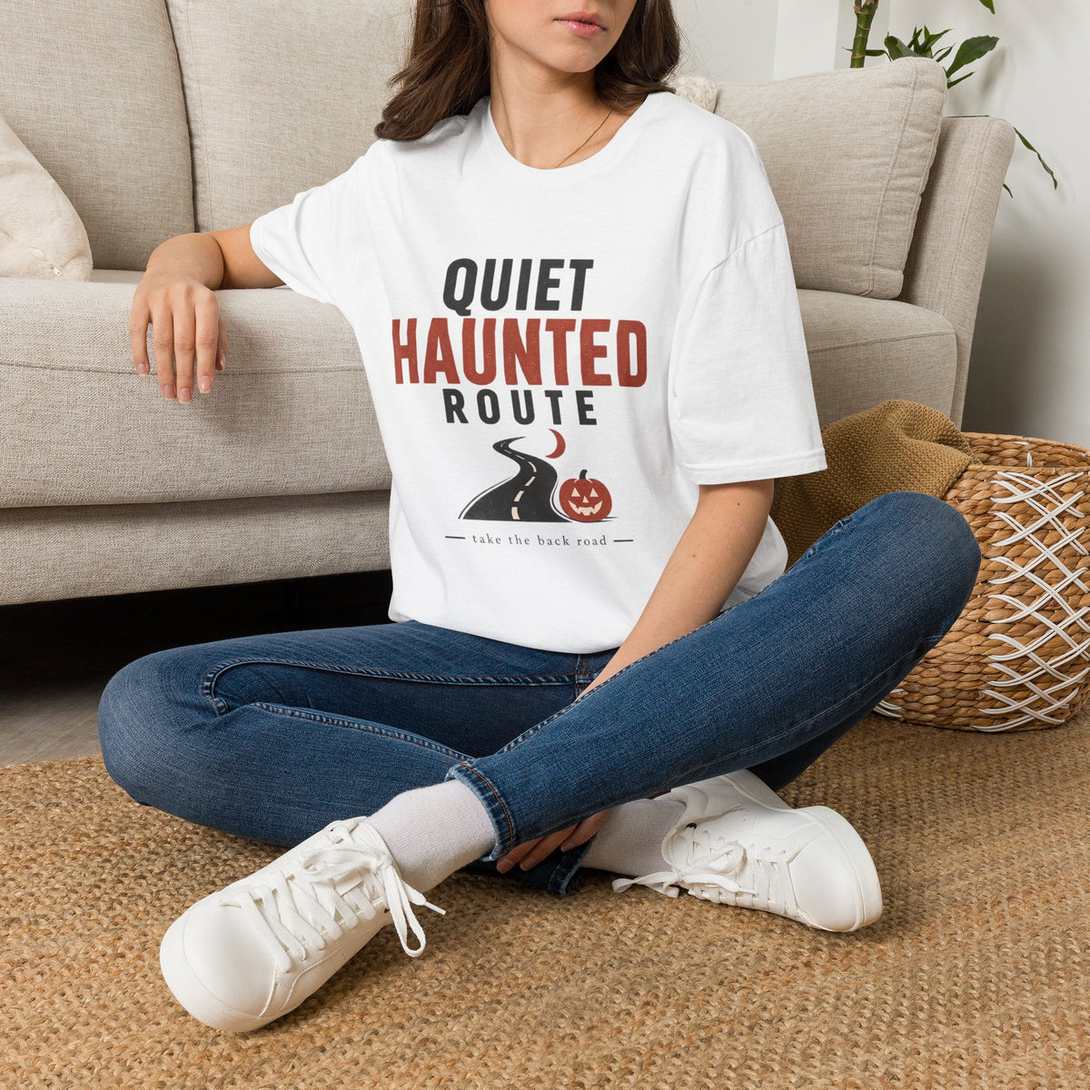 Quiet Haunted Route Halloween T-Shirt