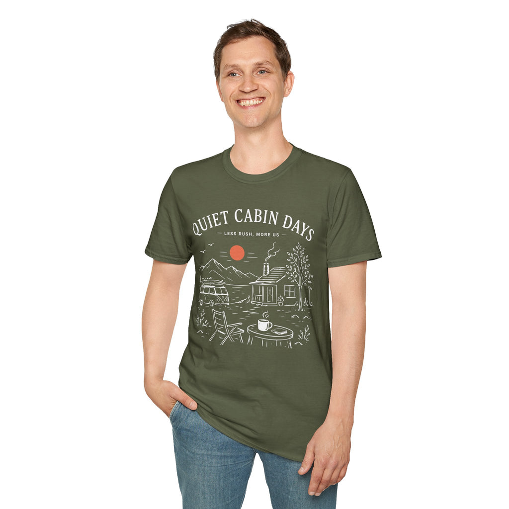 Quiet Cabin Days Coffee Escape T-Shirt