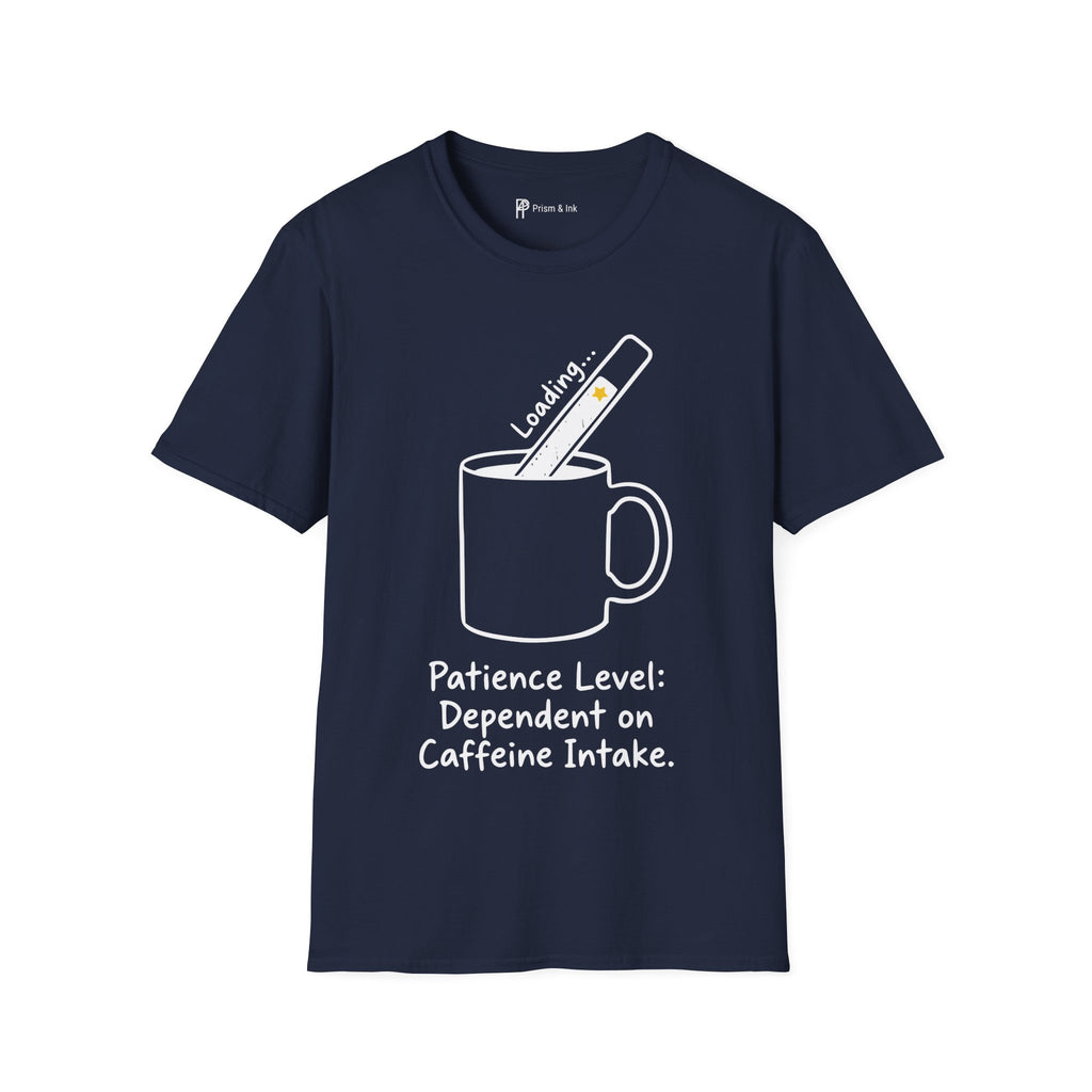 Caffeine Intake T-Shirt — Loading Progress Bar and Mug Graph