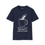 Caffeine Intake T-Shirt — Loading Progress Bar and Mug Graph