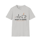 Keep It Going Powered By Coffee Heartbeat T-Shirt