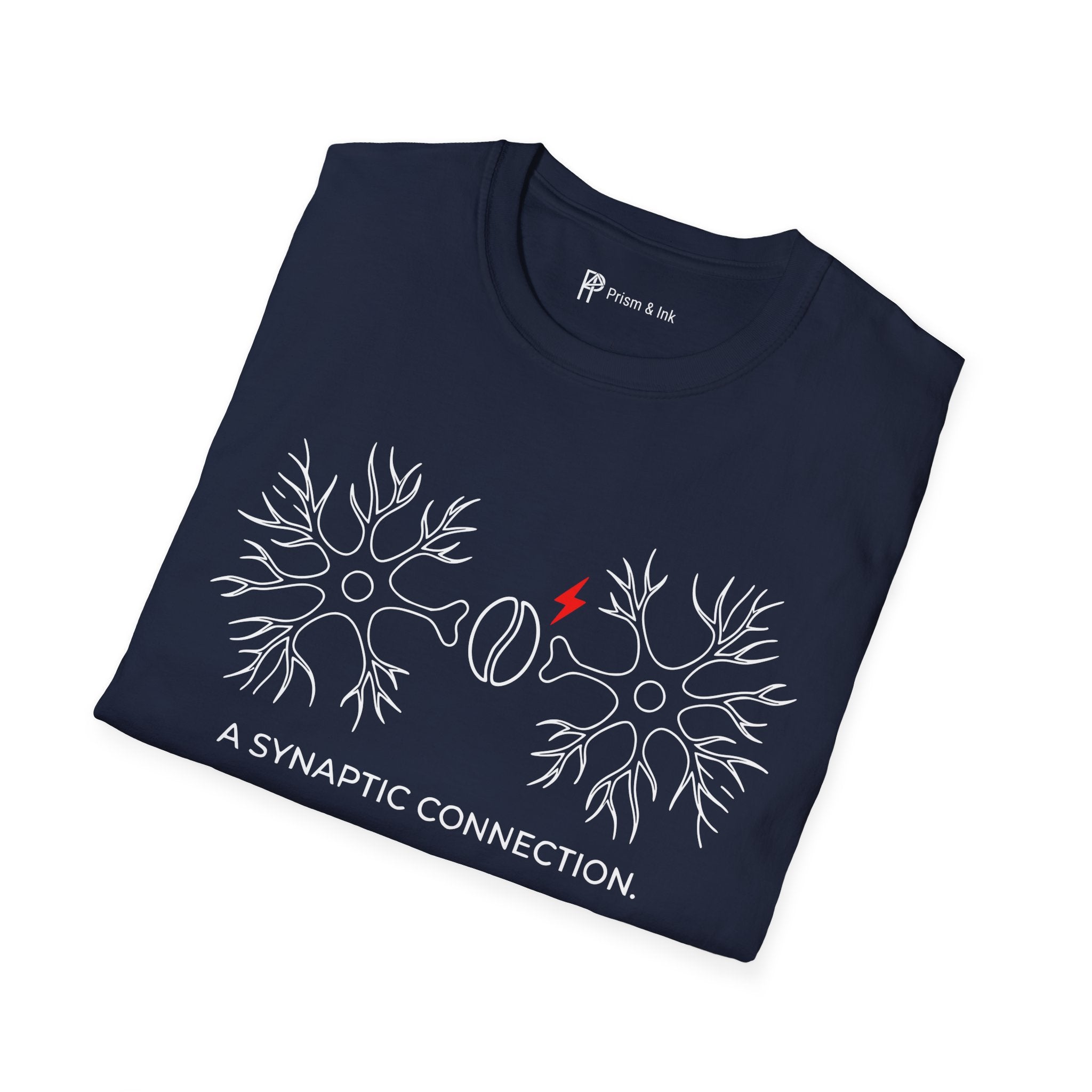 A Synaptic Connection T-Shirt — Neuroscience & Coffee Bean Brain Science Art