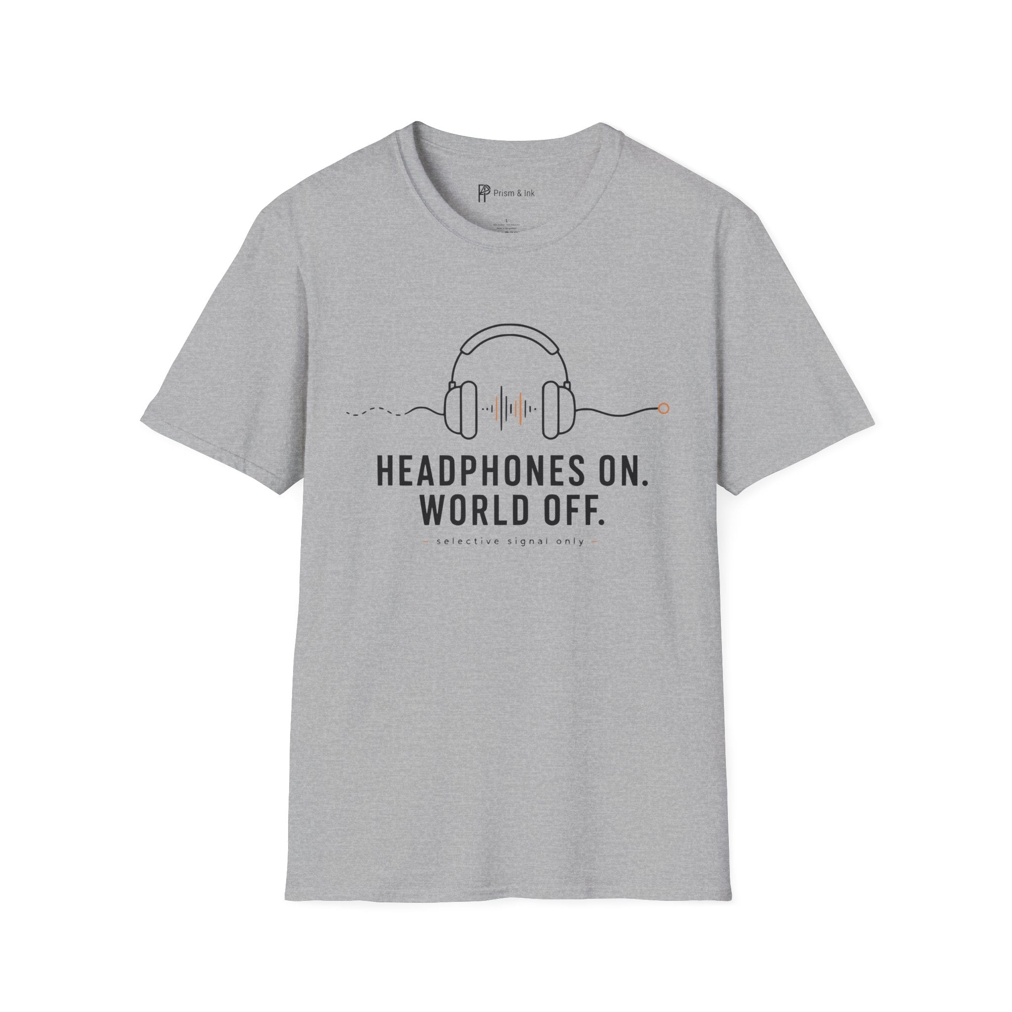 Headphones On World Off Introvert Music T-Shirt