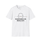 Headphones On World Off Introvert Music T-Shirt