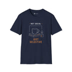 Not Social Just Selective Coffee Reading T-Shirt