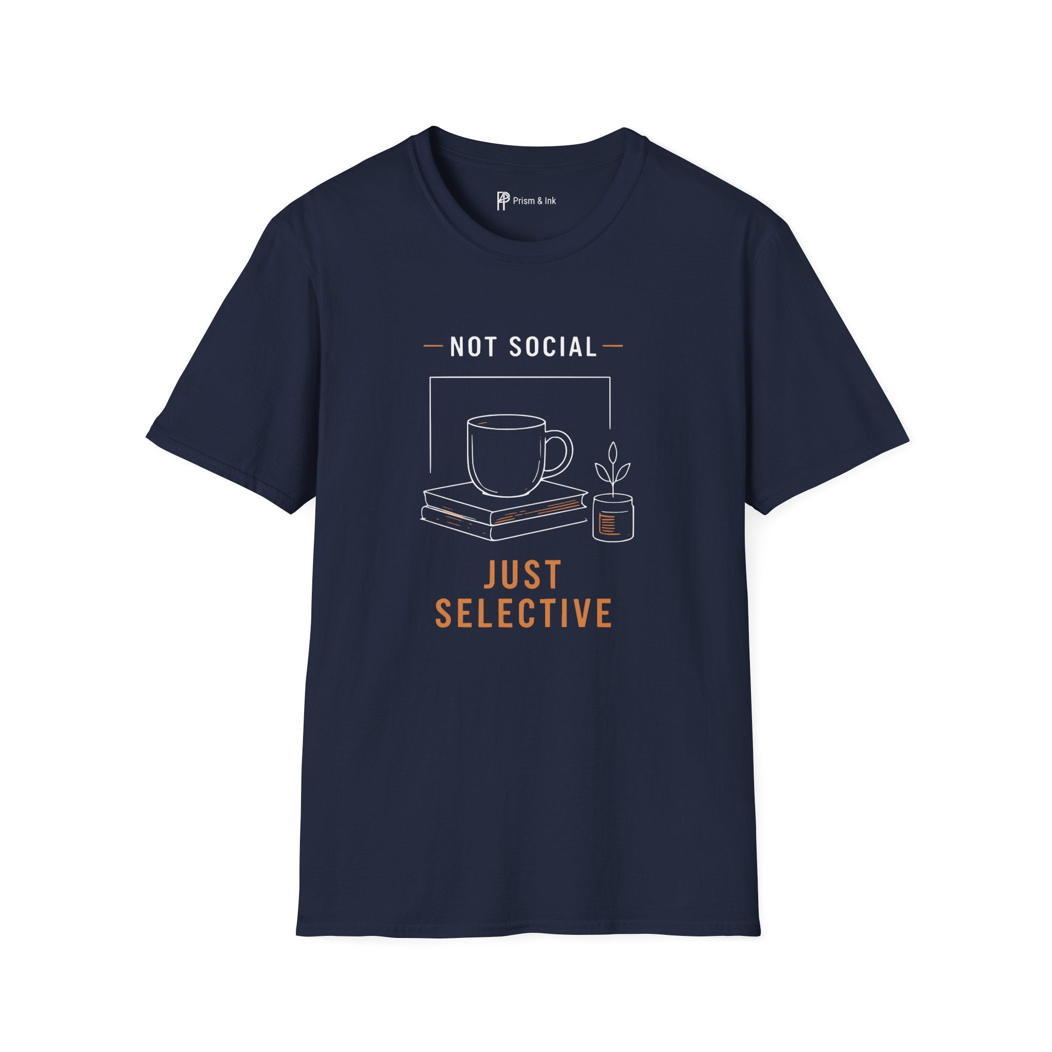 Not Social Just Selective Coffee Reading T-Shirt