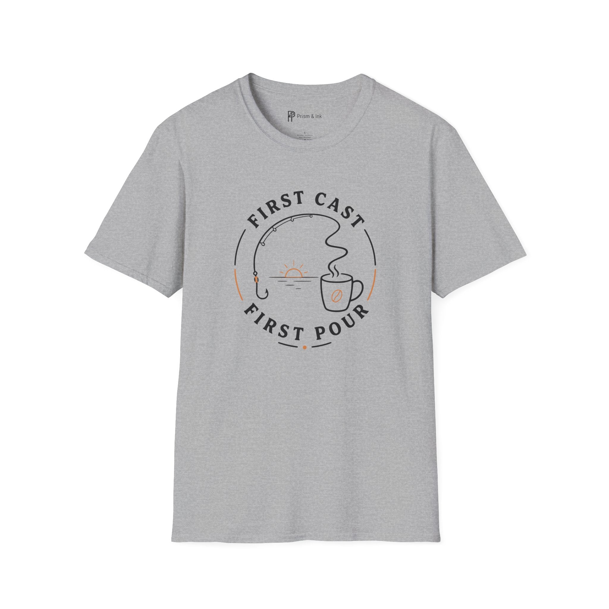 First Cast First Pour Fishing Coffee T-Shirt