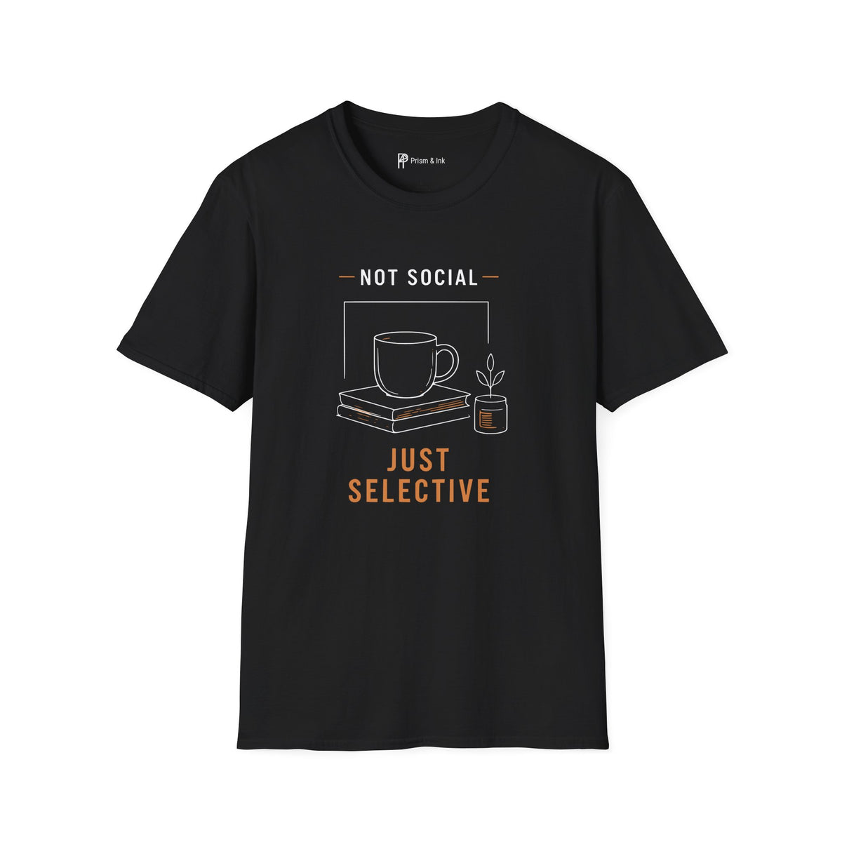 Not Social Just Selective Coffee Reading T-Shirt