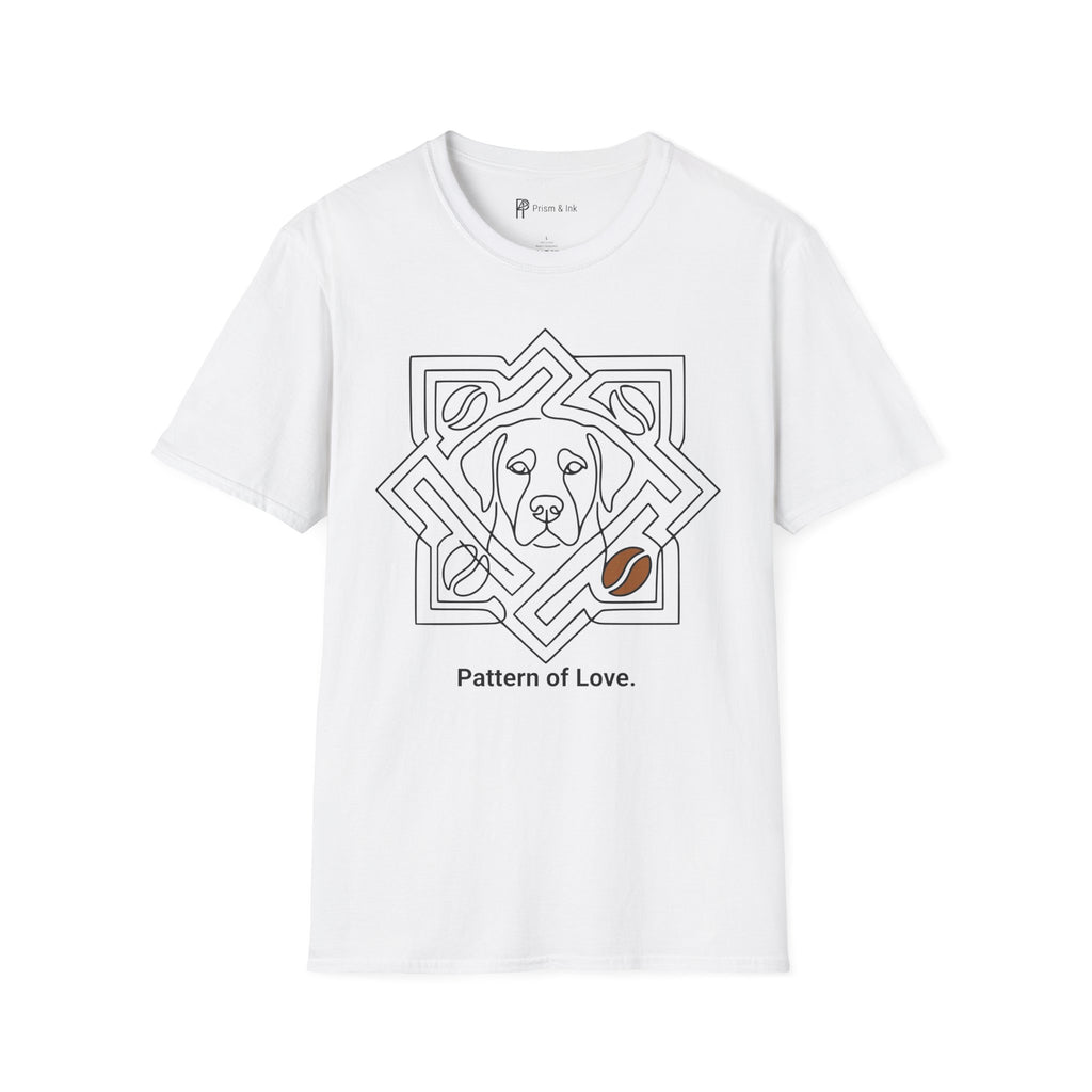 Pattern of Love Minimalist Dog & Coffee Bean T-Shirt