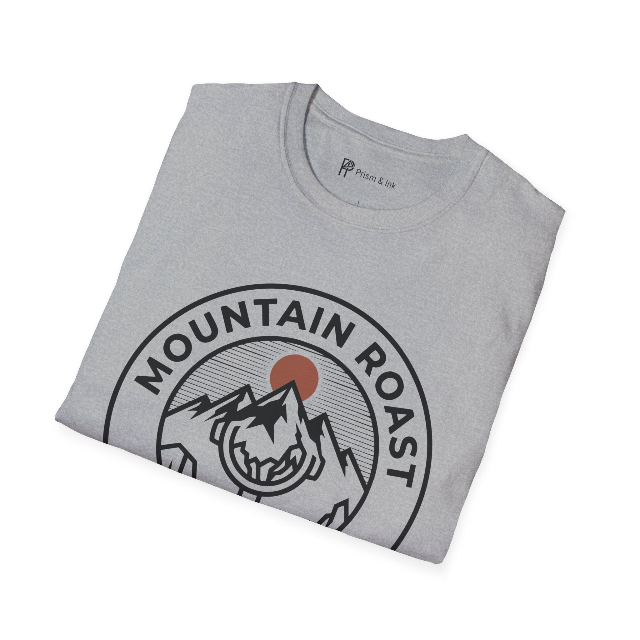 Mountain Roast T-Shirt — Portafilter and Peak Crest Graph
