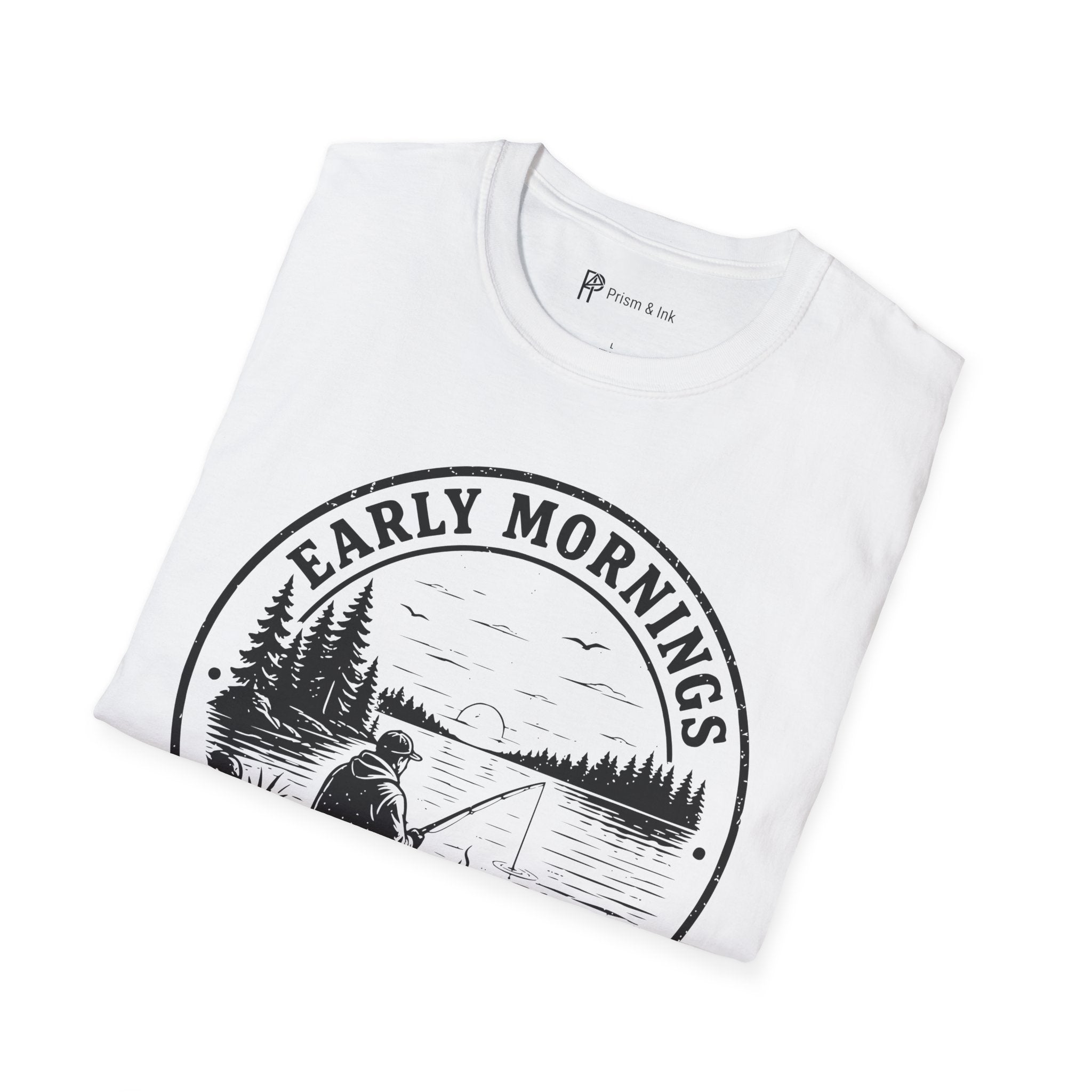 Early Mornings Coffee & Quiet Water T-Shirt
