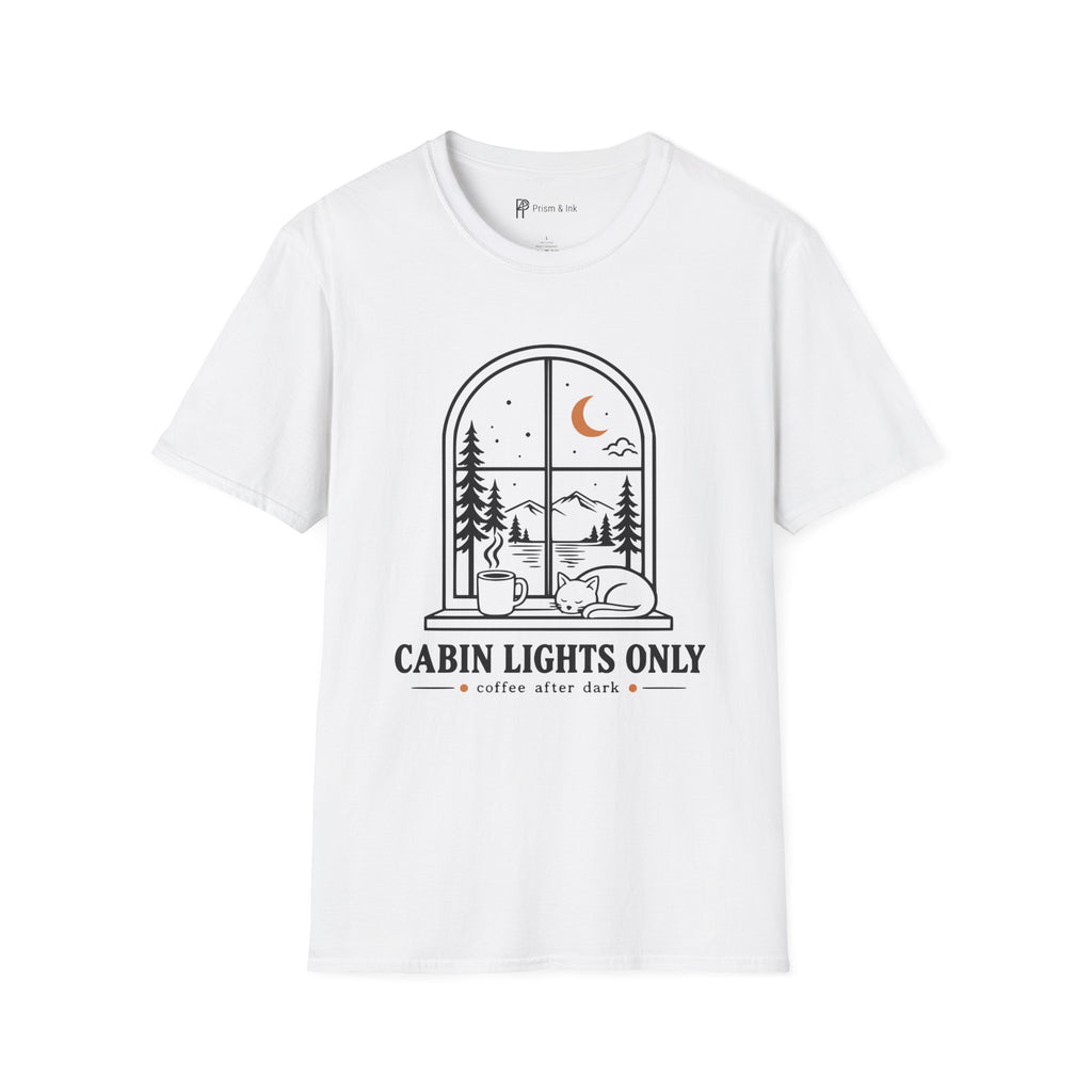 Cabin Lights Only Cat Coffee After Dark T-Shirt