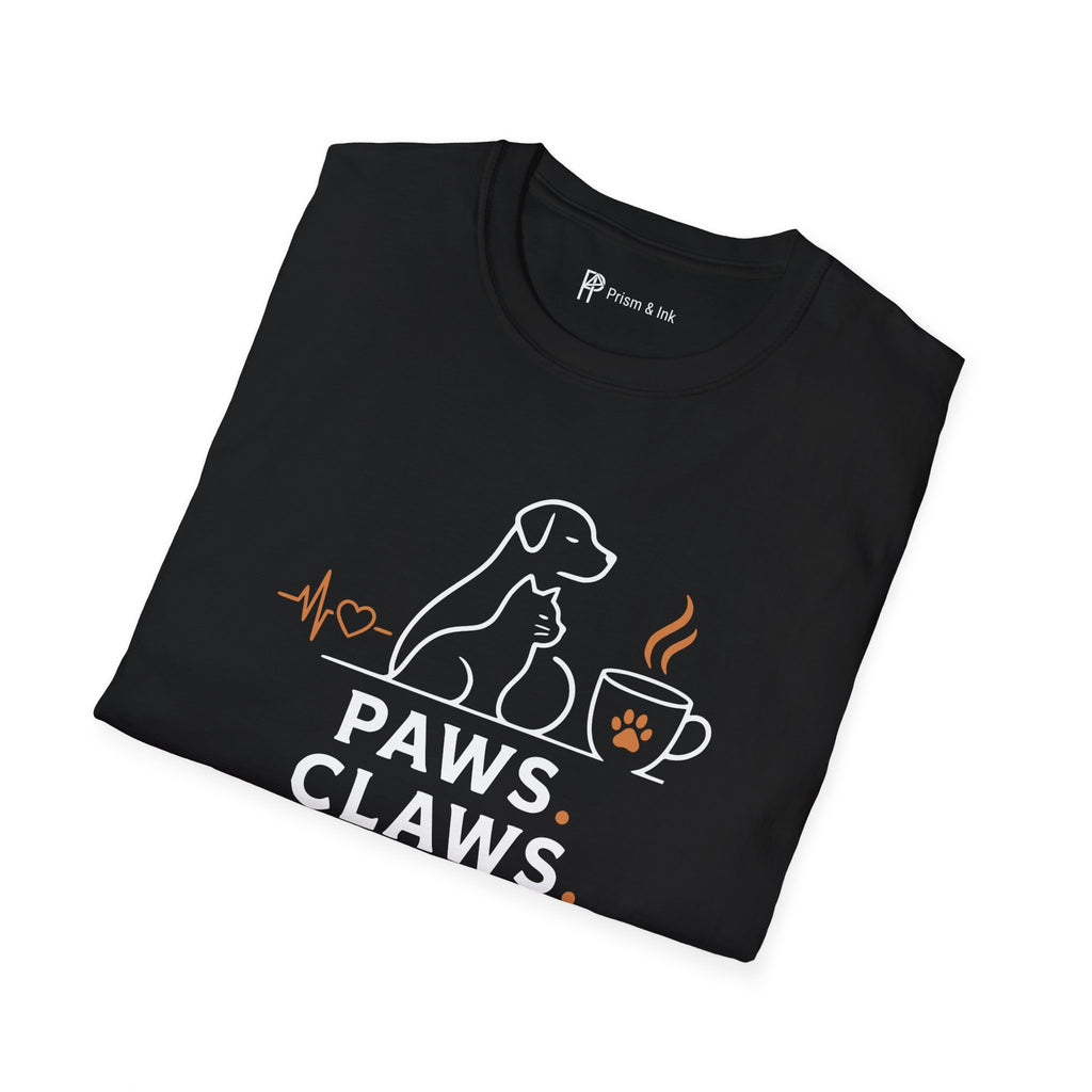 Paws Claws Coffee Pet Lover T-Shirt