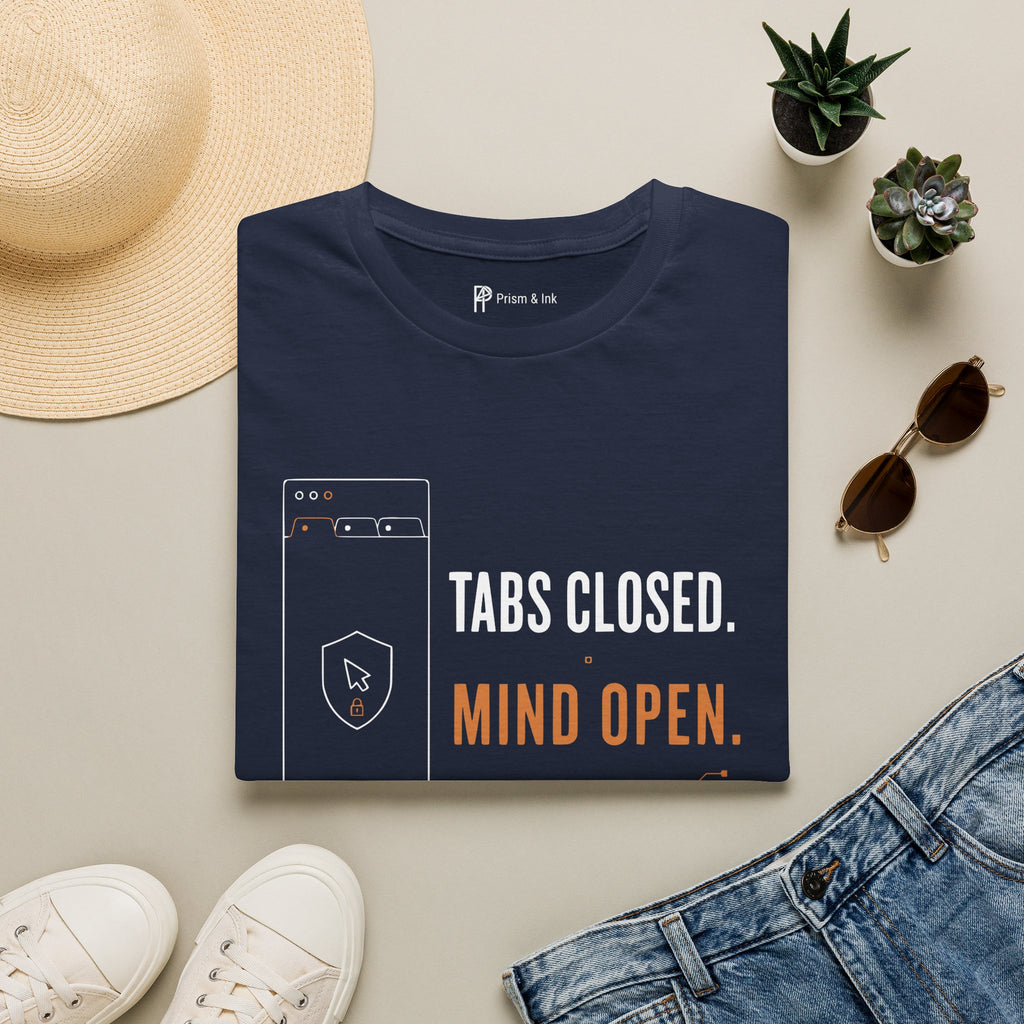 Tabs Closed Mind Open Minimalist Focus T-Shirt