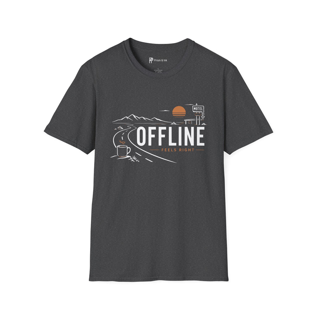 Offline Feels Right Roadtrip Coffee T-Shirt