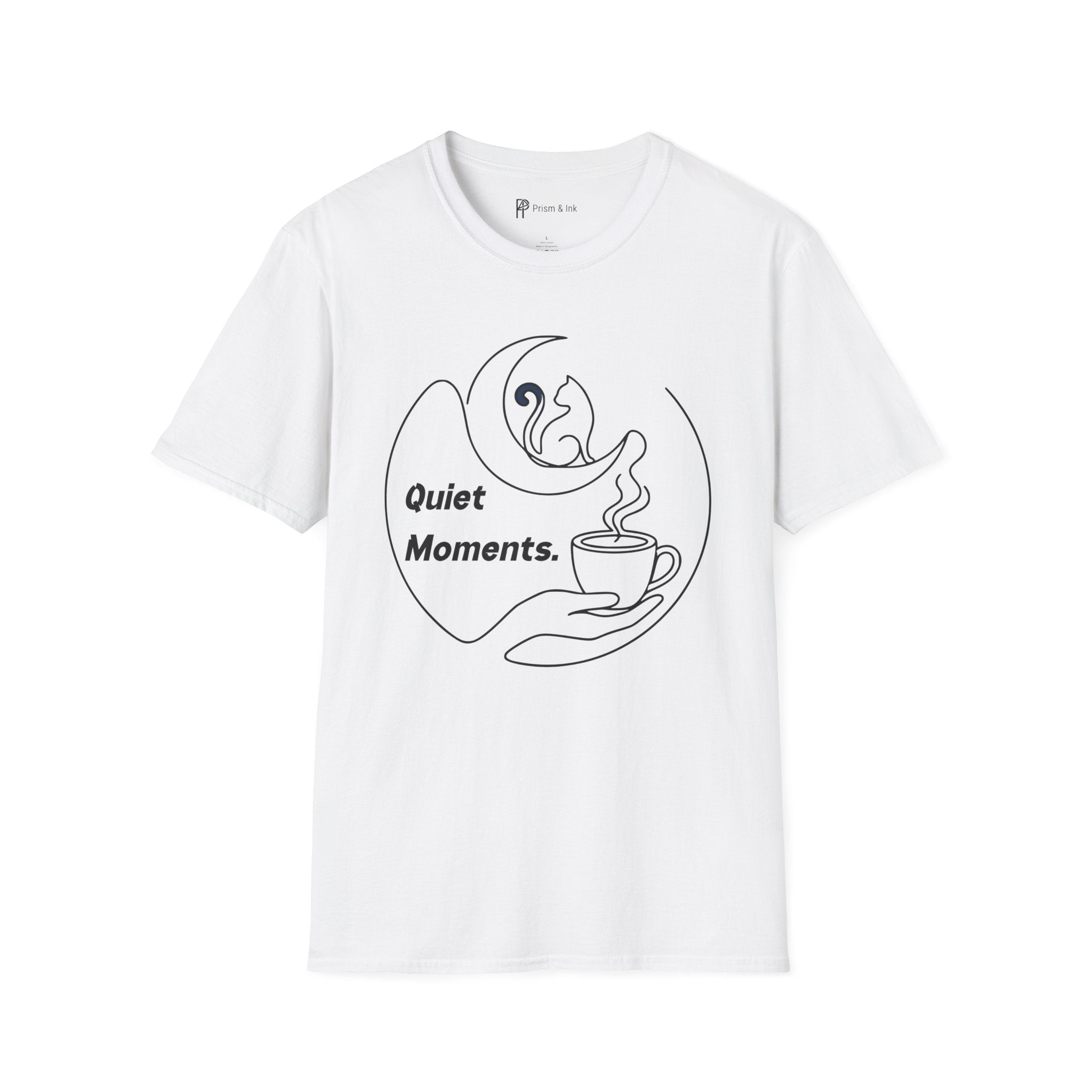 Quiet Moments Cat & Moon Coffee T-Shirt