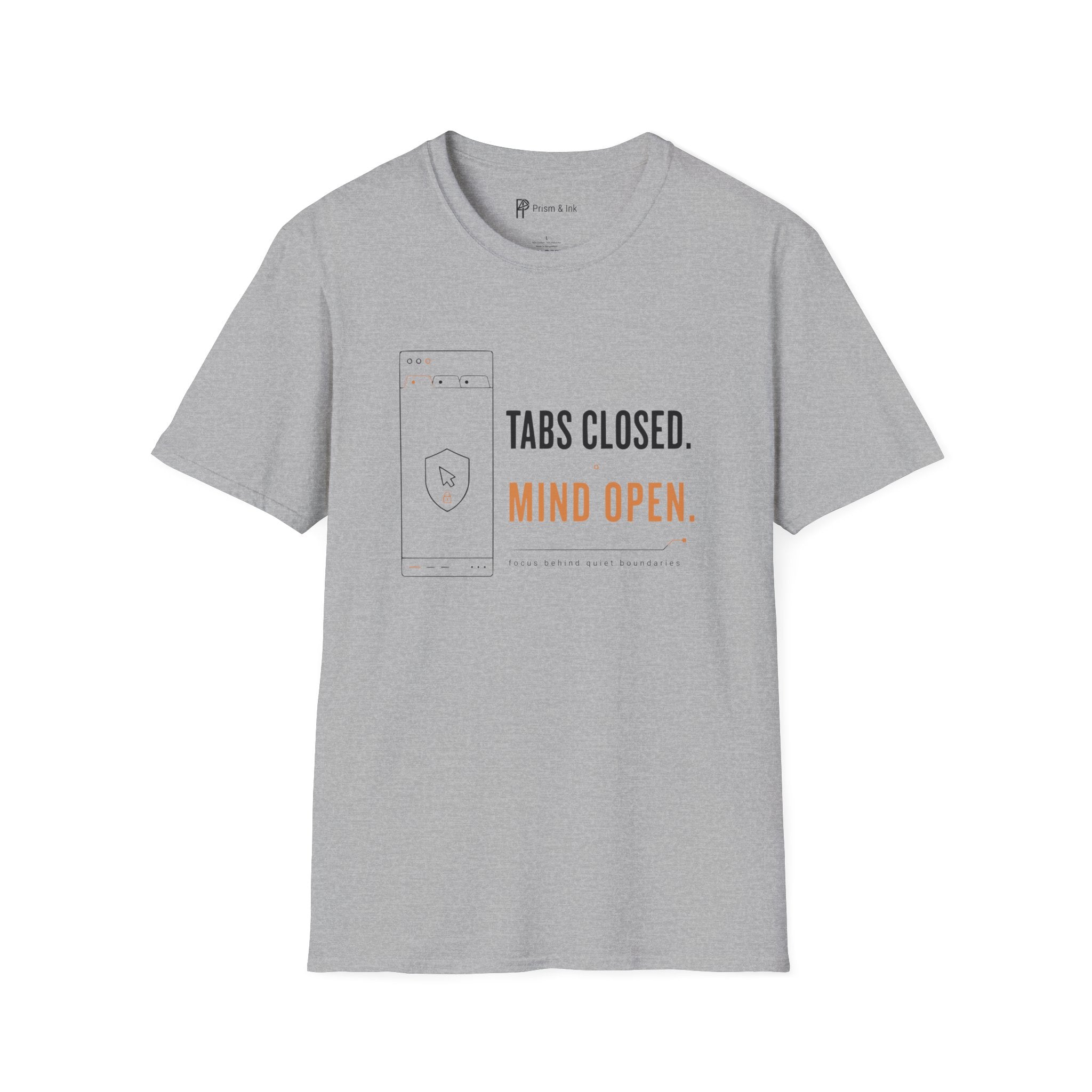Tabs Closed Mind Open Minimalist Focus T-Shirt