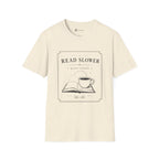 Read Slower Quiet Rituals Coffee Reading T-Shirt