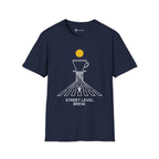 Street Level Brew T-Shirt — Pour-Over Dripper and Crosswalk Silhouette