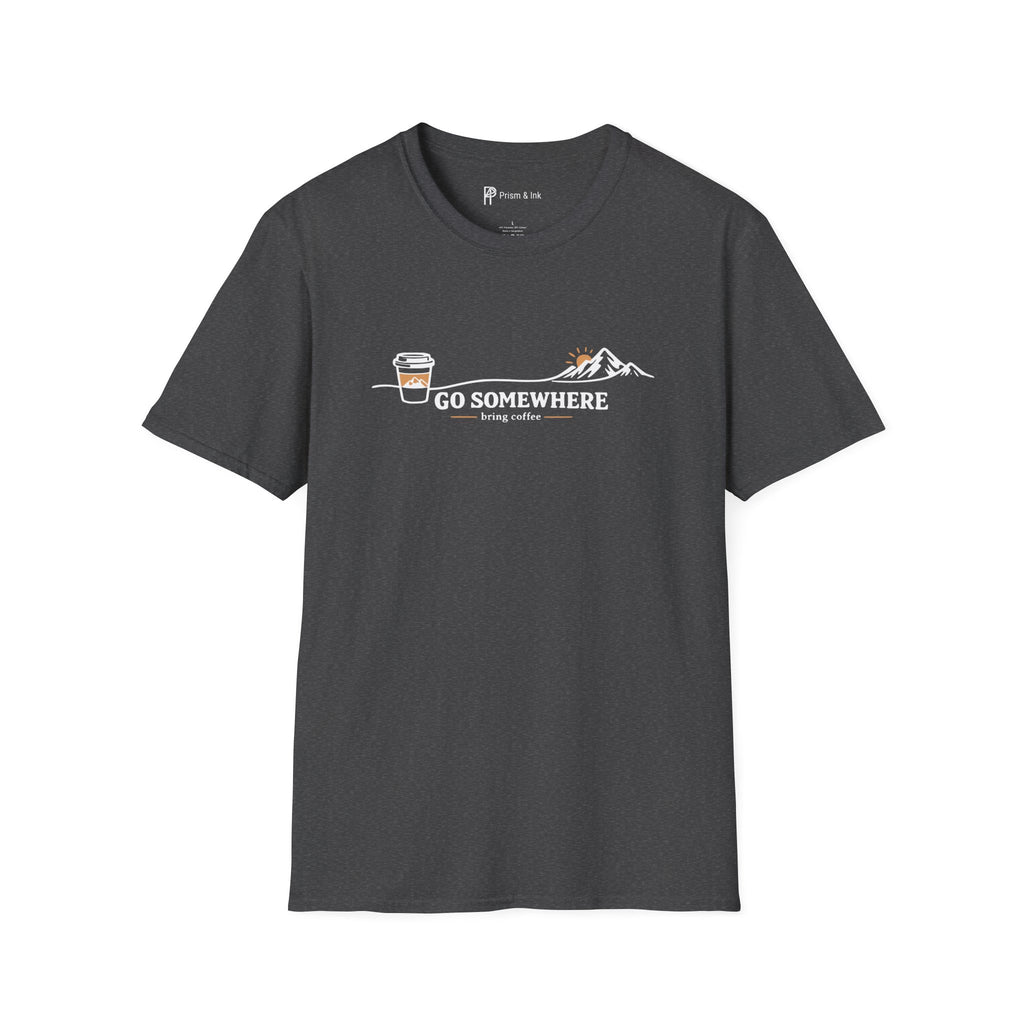 Go Somewhere Mountain Peak Expedition Coffee T-Shirt
