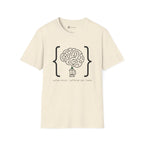 Syntax Error Caffeine Not Found T-Shirt — Minimalist Developer Brain & Coffee Art