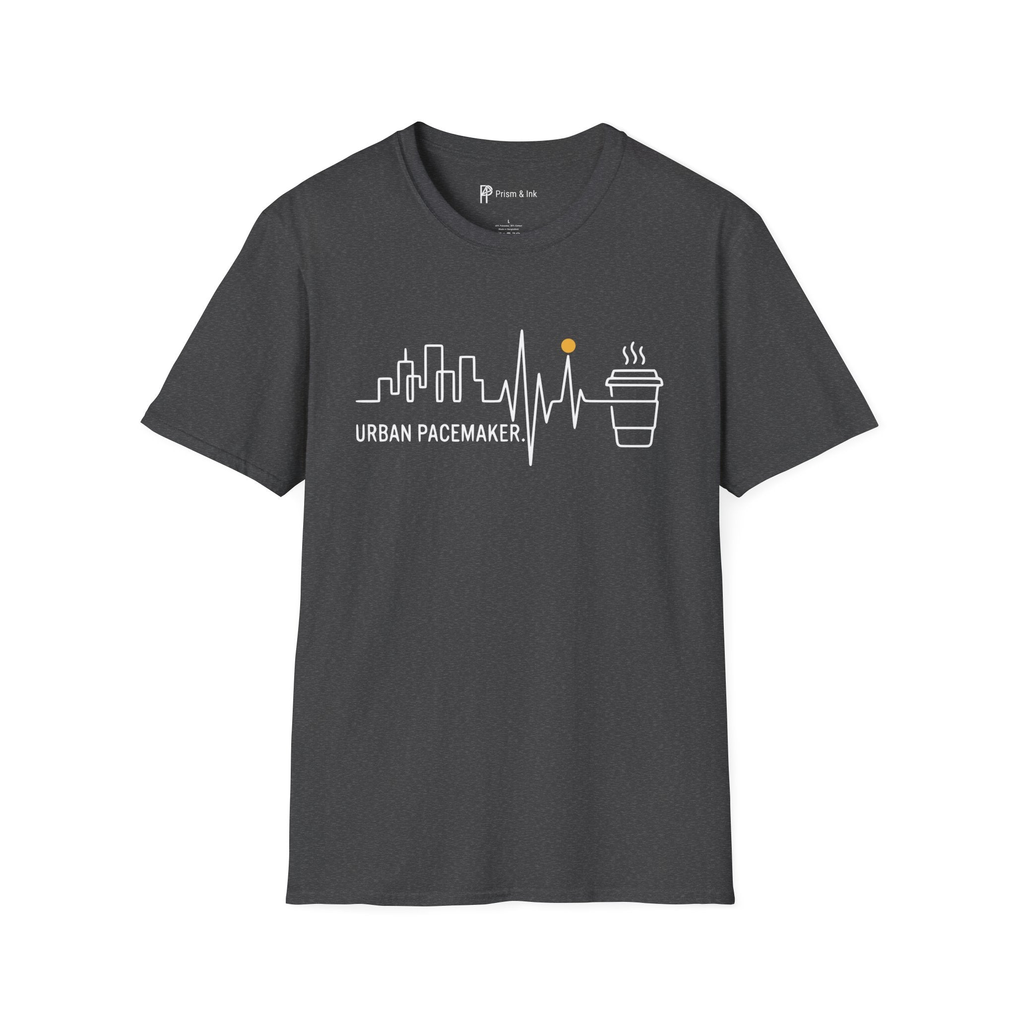 Urban Pacemaker City Skyline Heartbeat Coffee T-Shirt