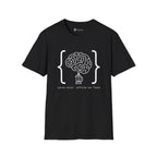 Syntax Error Caffeine Not Found T-Shirt — Minimalist Developer Brain & Coffee Art