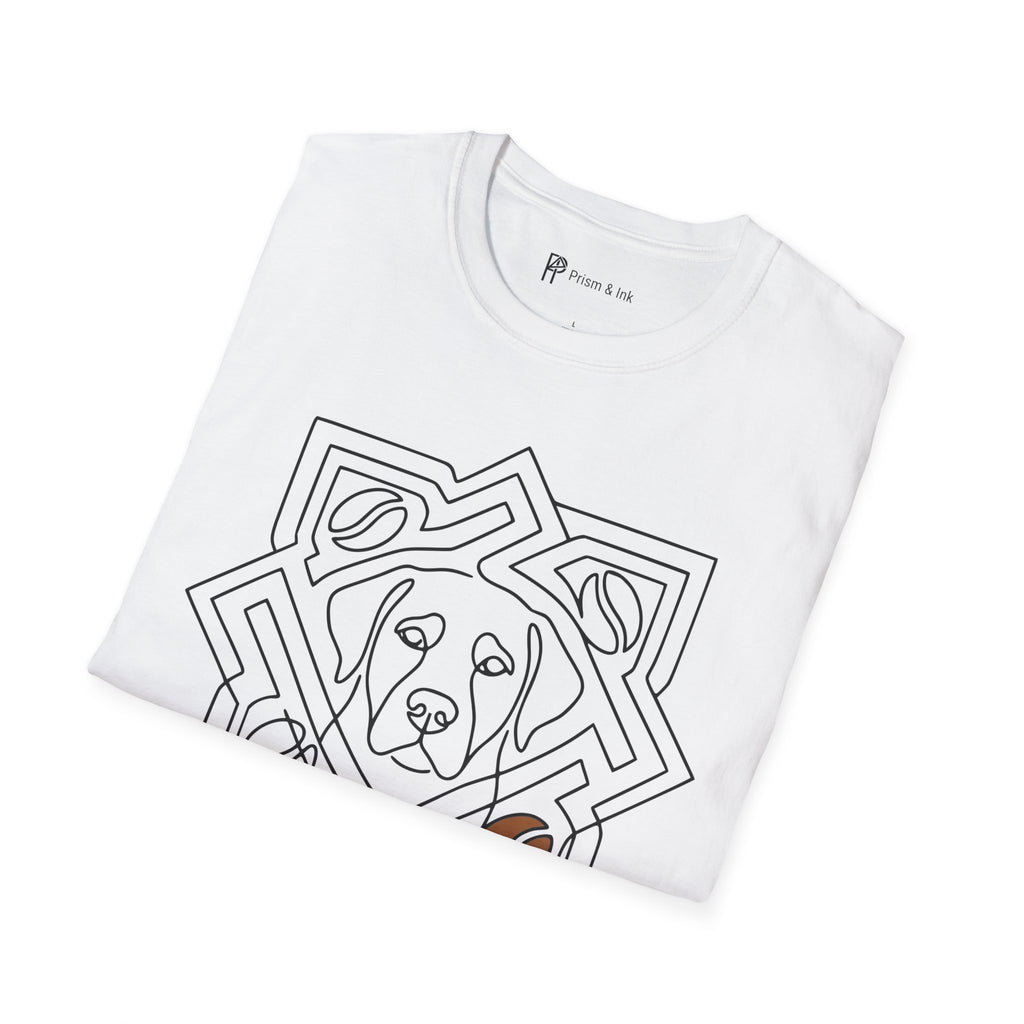Pattern of Love Minimalist Dog & Coffee Bean T-Shirt