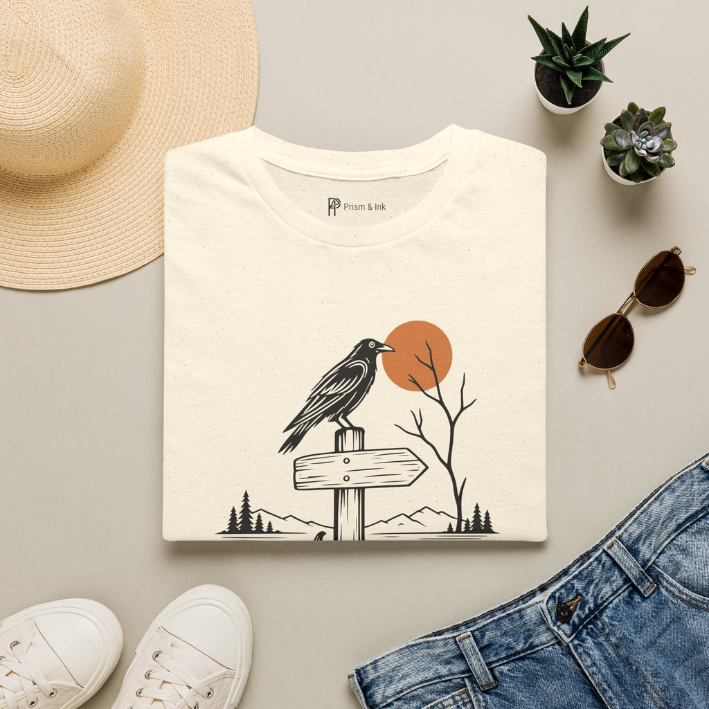 Quiet Roads Still Exist Raven Autumn T-Shirt