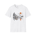 Quiet Cabin Lake Sunset Mountain T-Shirt