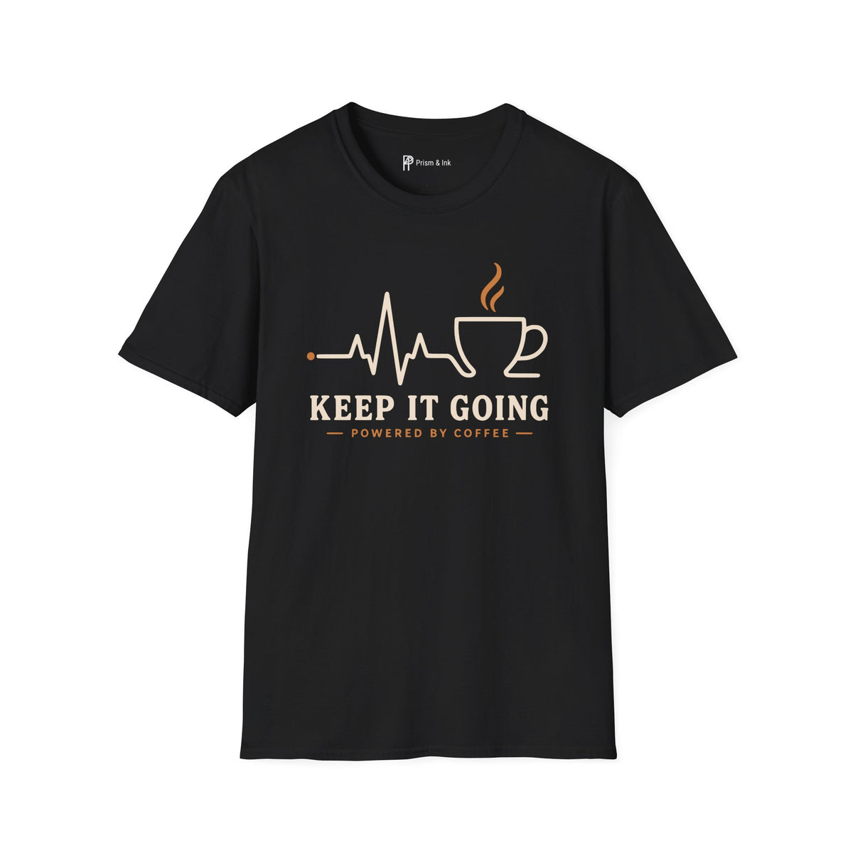 Keep It Going Powered By Coffee Heartbeat T-Shirt