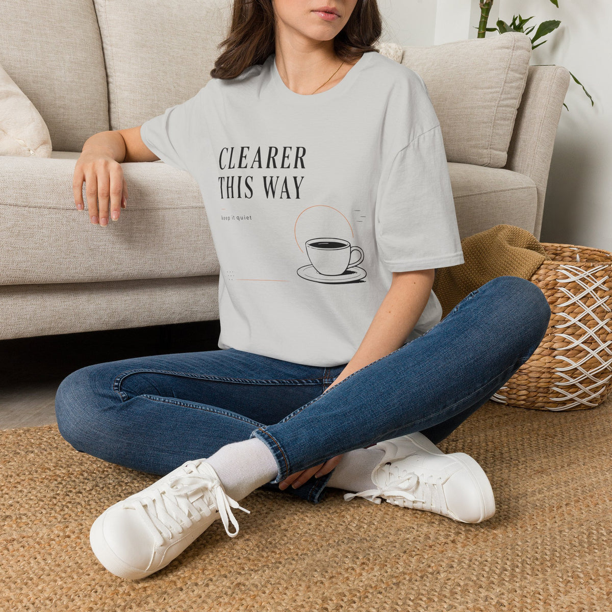 Clearer This Way Quiet Coffee T-Shirt