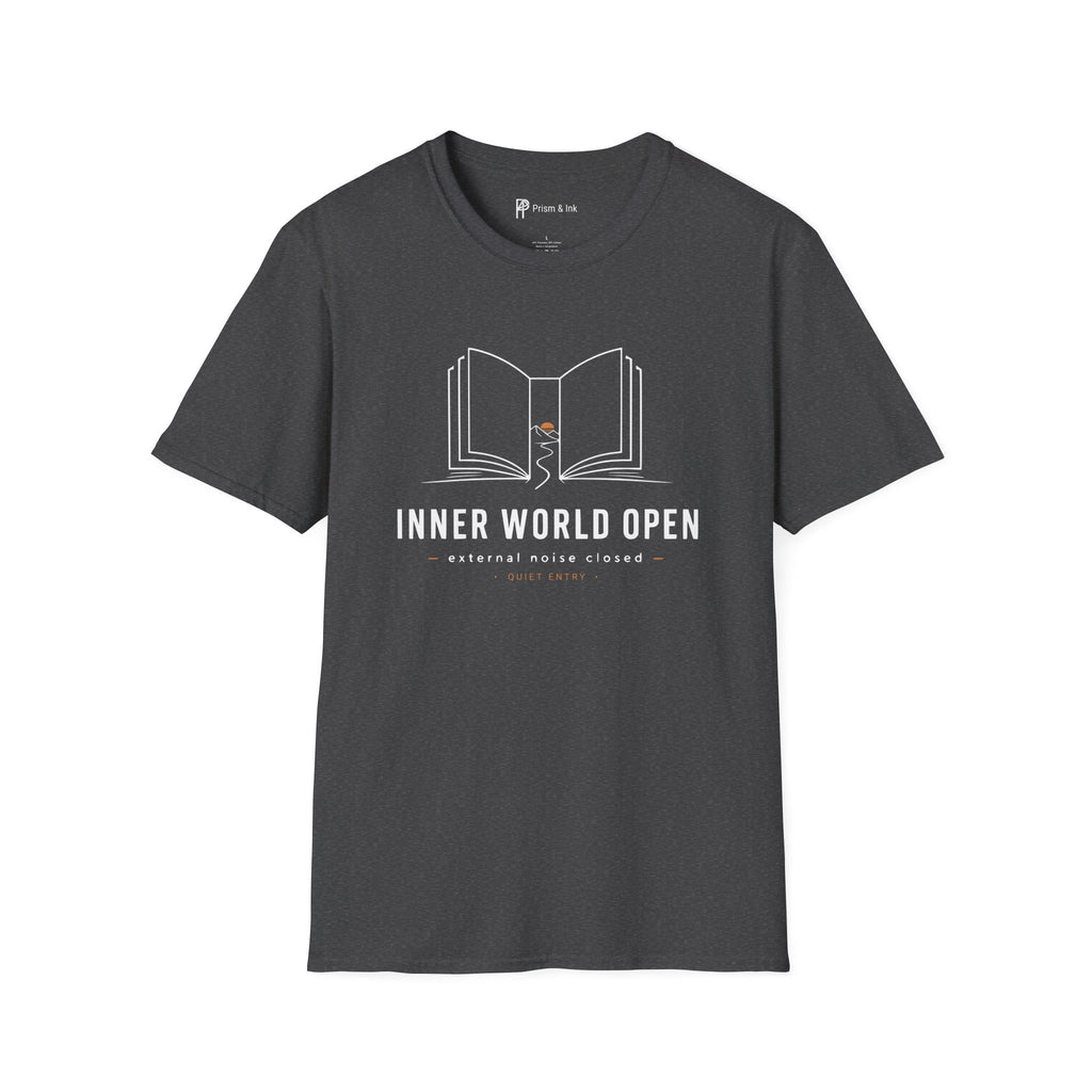 Inner World Open Minimalist Book Lover T-Shirt