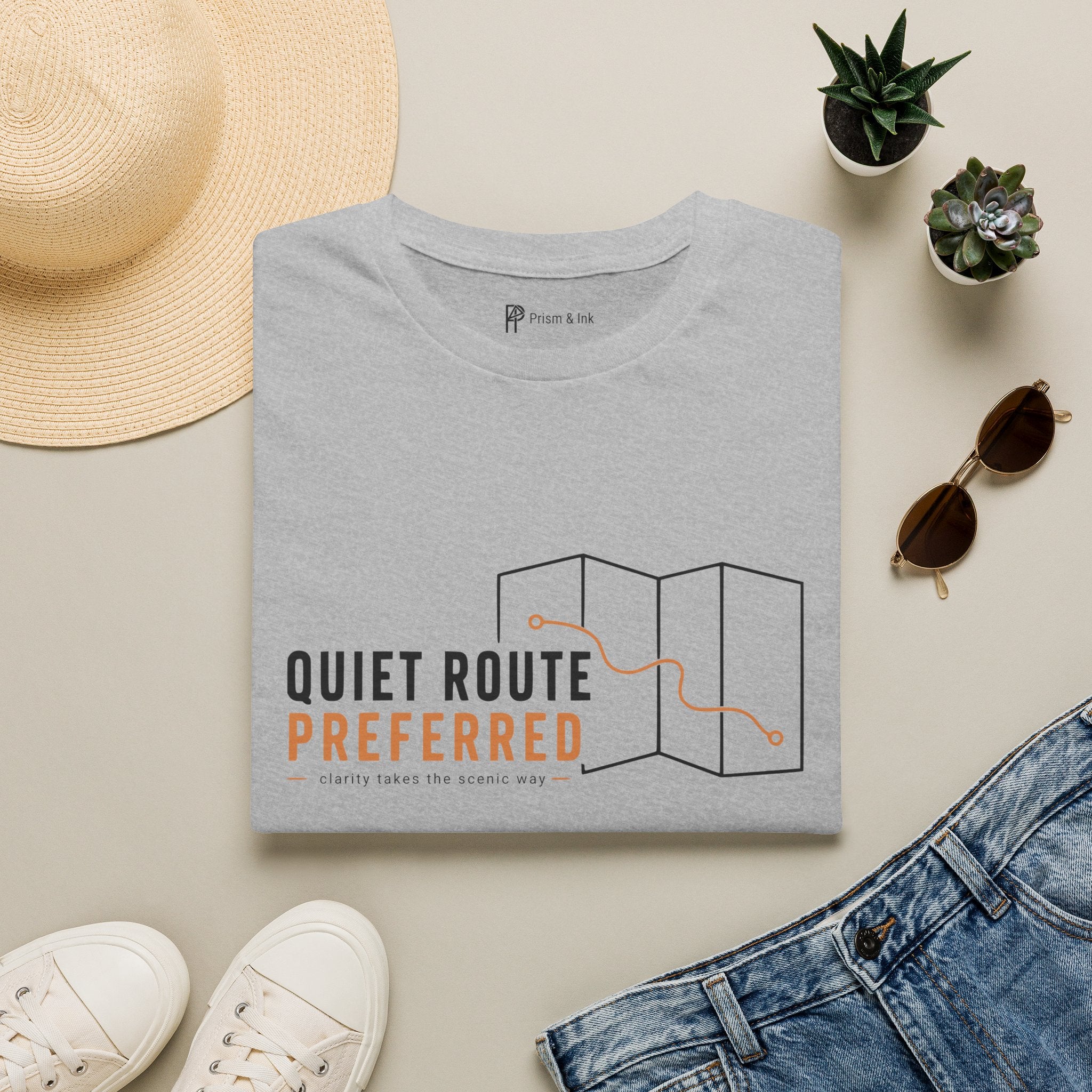 Quiet Route Preferred Minimalist Scenic Route T-Shirt