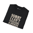 Sorry I Can't Reading and Drinking Coffee Book Lover T-Shirt