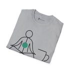 Zen Master T-Shirt — Minimalist Meditation & Coffee Alignment Art