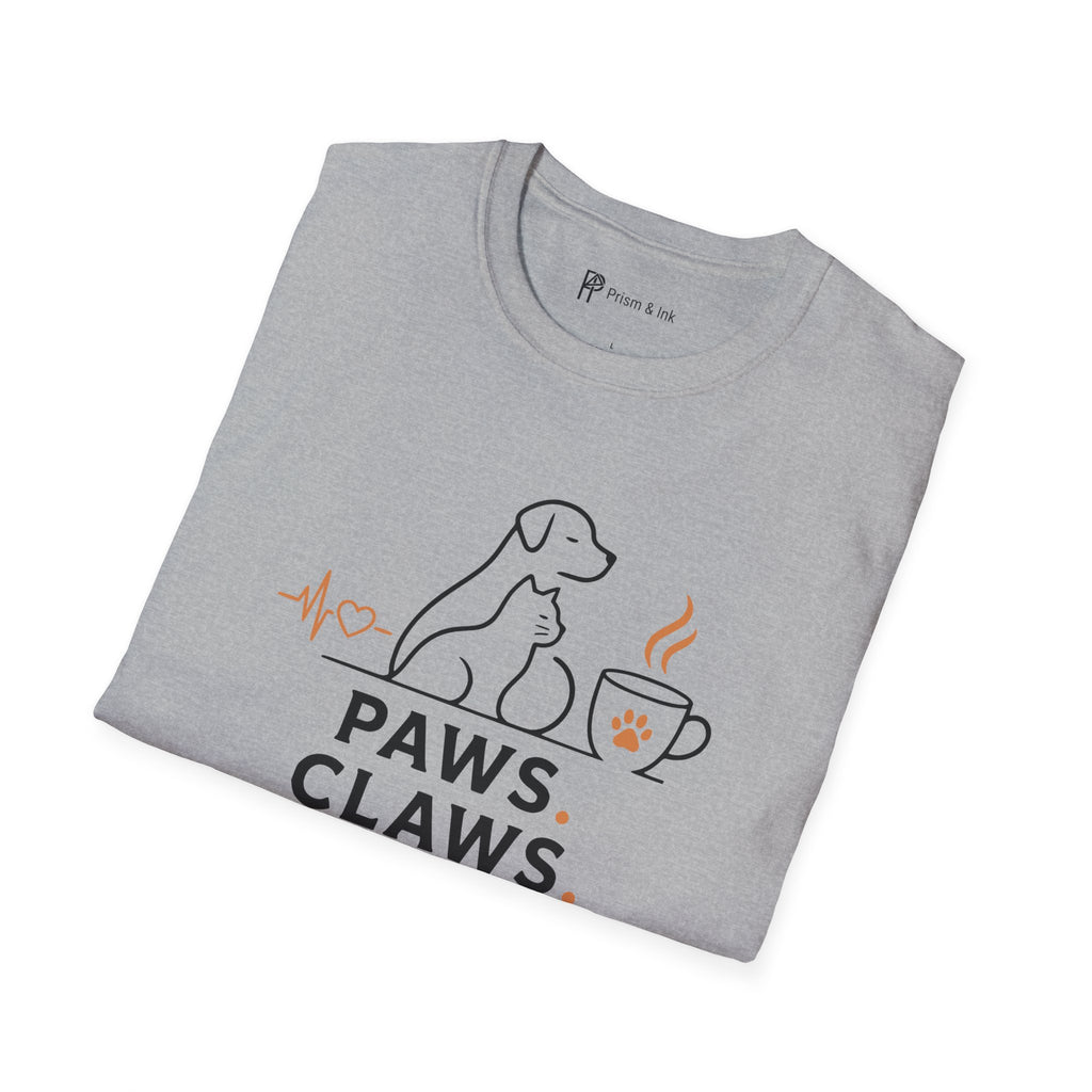 Paws Claws Coffee Pet Lover T-Shirt
