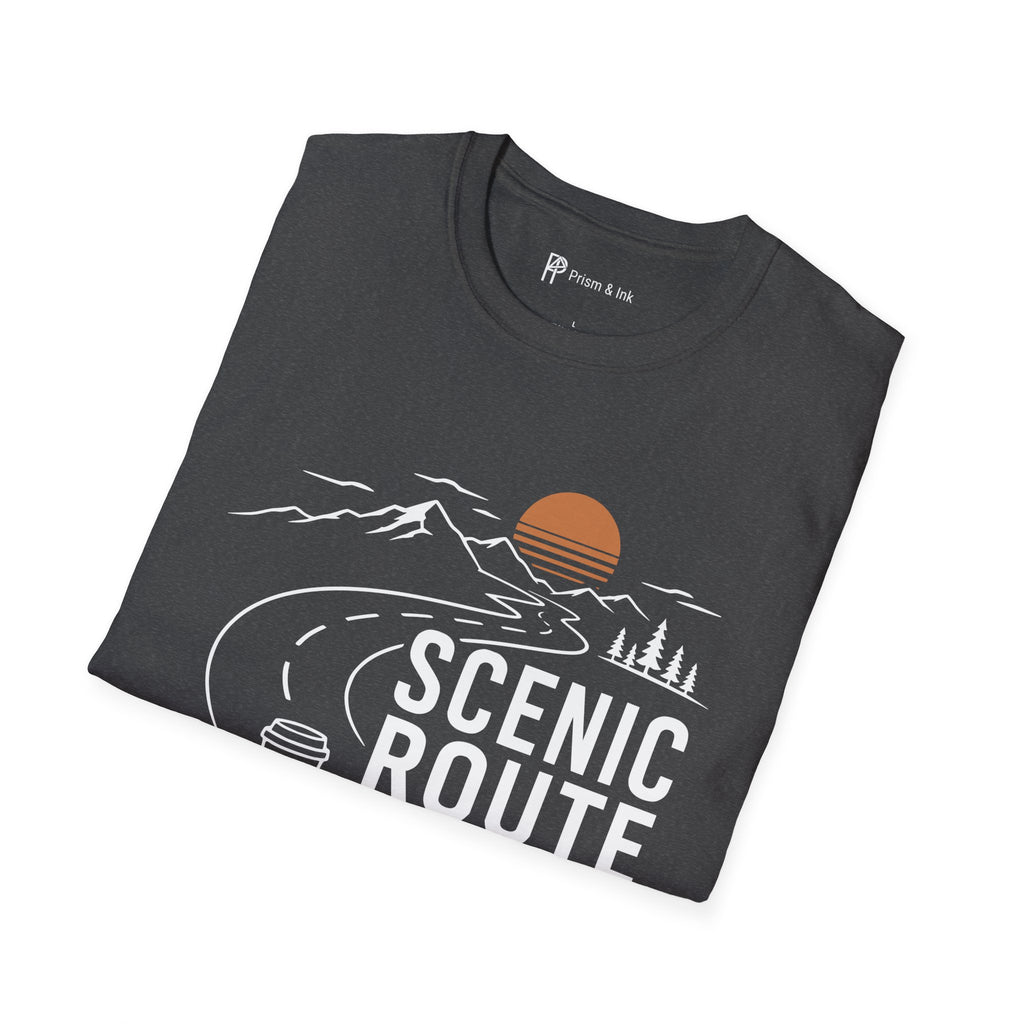 Scenic Route No Small Talk Coffee Roadtrip T-Shirt