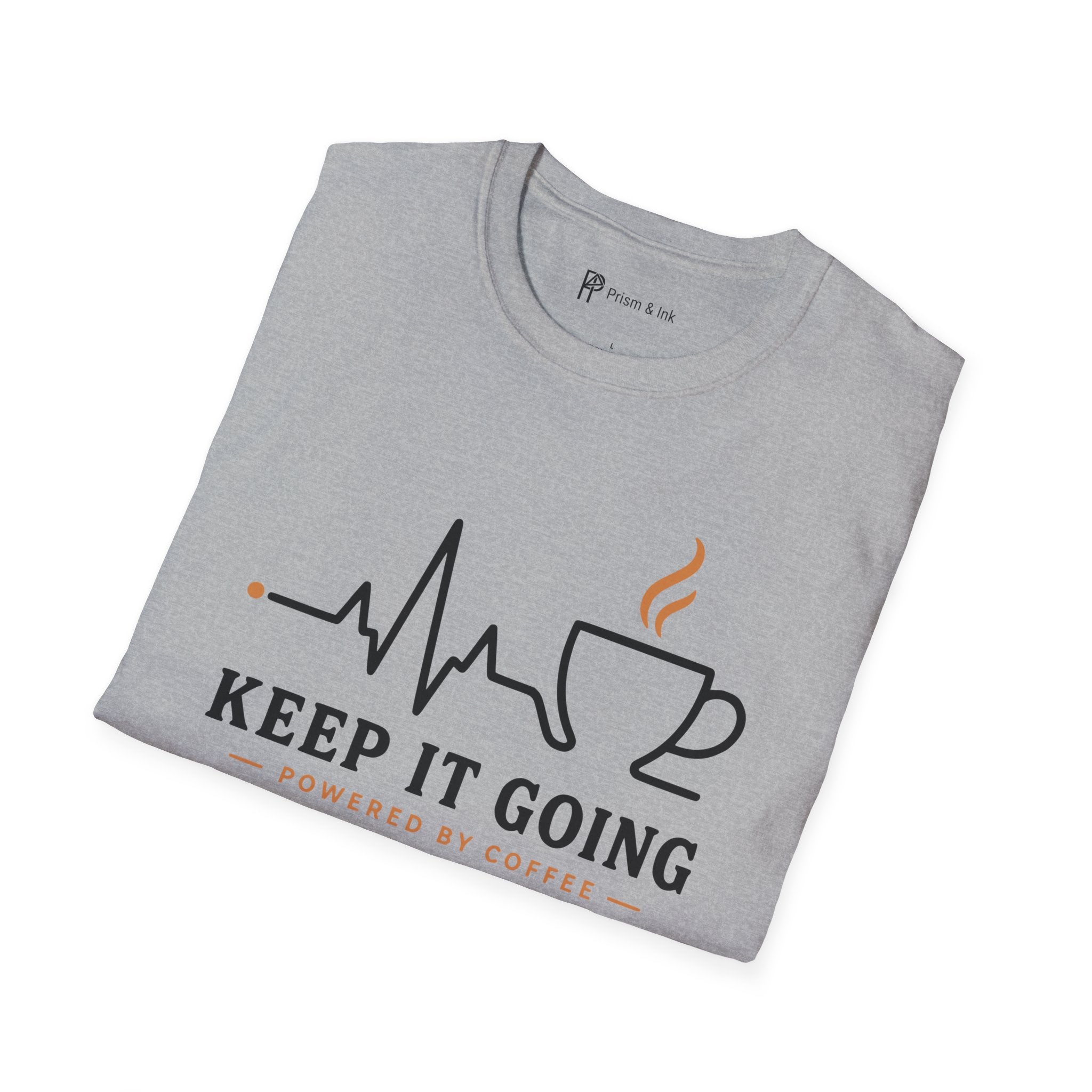 Keep It Going Powered By Coffee Heartbeat T-Shirt