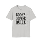 Books Coffee Quiet Minimalist Introvert T-Shirt