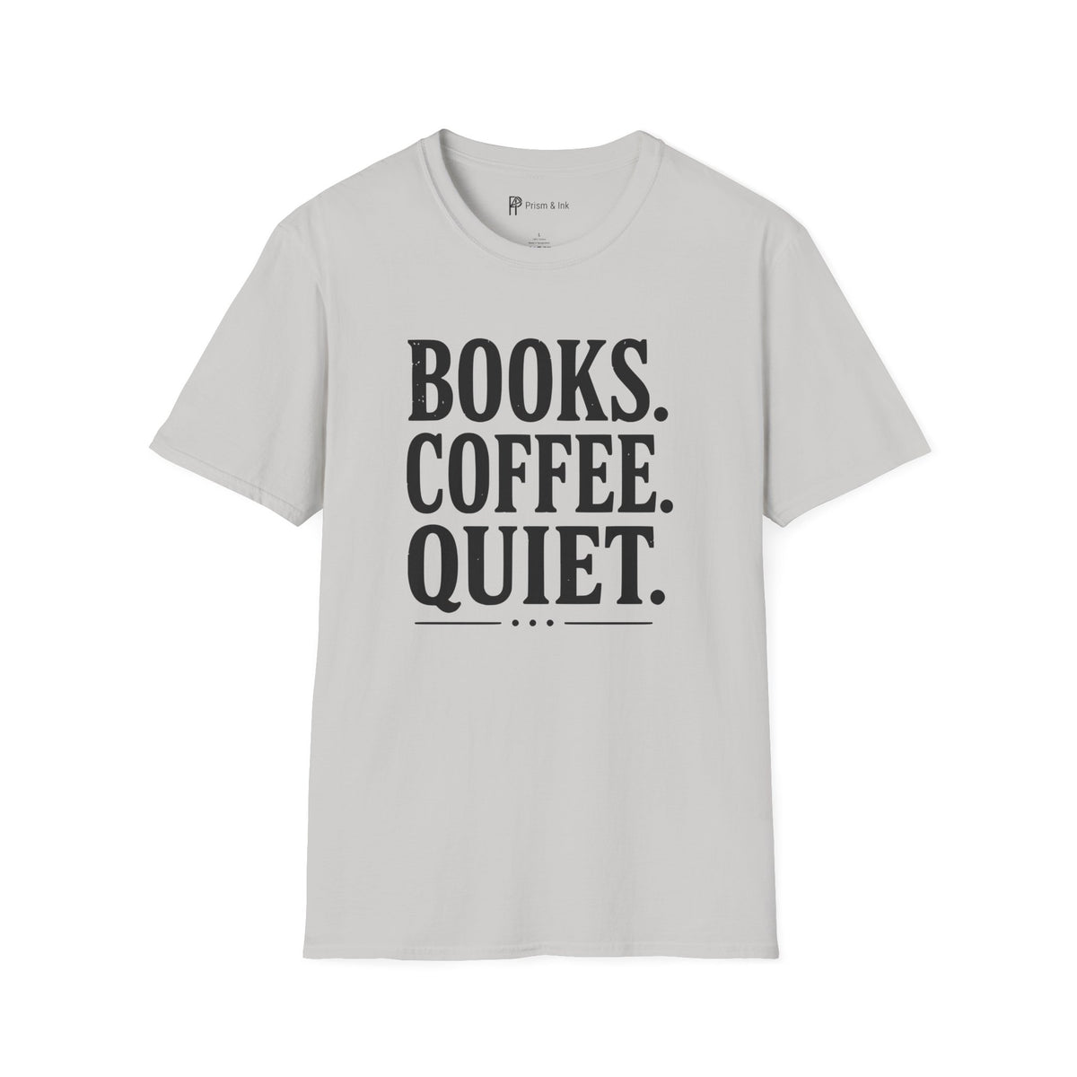 Books Coffee Quiet Minimalist Introvert T-Shirt